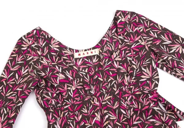 MARNI Gather Waist Botanical Print Tops K-113747_003