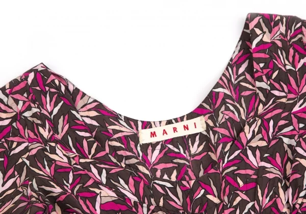 MARNI Gather Waist Botanical Print Tops K-113747_004