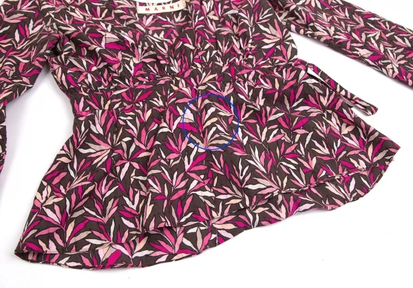MARNI Gather Waist Botanical Print Tops K-113747_007