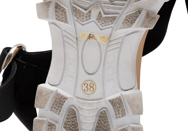 ジェフリーキャンベルJeffrey Campbell スニーカーソールドッキングプラットフォームサンダル 黒ベージュ白38(24cm位) K-113758_011