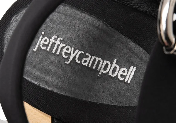 ジェフリーキャンベルJeffrey Campbell スニーカーソールドッキングプラットフォームサンダル 黒ベージュ白38(24cm位) K-113758_013