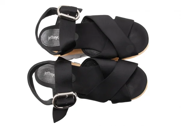 ジェフリーキャンベルJeffrey Campbell スニーカーソールドッキングプラットフォームサンダル 黒ベージュ白38(24cm位) K-113758_003