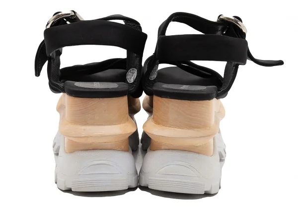 ジェフリーキャンベルJeffrey Campbell スニーカーソールドッキングプラットフォームサンダル 黒ベージュ白38(24cm位) K-113758_004