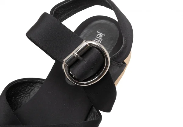 ジェフリーキャンベルJeffrey Campbell スニーカーソールドッキングプラットフォームサンダル 黒ベージュ白38(24cm位) K-113758_008