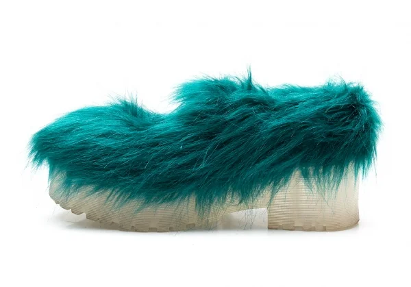 ジェフリーキャンベルJeffrey Campbell モンスターファープラットフォームシューズ ブルーグリーン37(23.5) K-113760_012