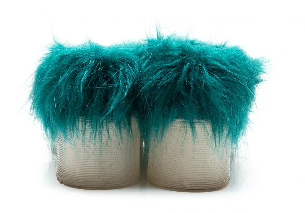 ジェフリーキャンベルJeffrey Campbell モンスターファープラットフォームシューズ ブルーグリーン37(23.5) K-113760_013