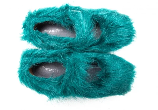 ジェフリーキャンベルJeffrey Campbell モンスターファープラットフォームシューズ ブルーグリーン37(23.5) K-113760_002