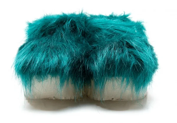 ジェフリーキャンベルJeffrey Campbell モンスターファープラットフォームシューズ ブルーグリーン37(23.5) K-113760_004