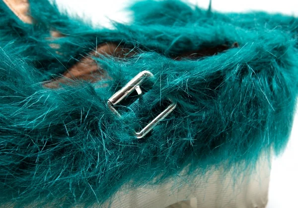 ジェフリーキャンベルJeffrey Campbell モンスターファープラットフォームシューズ ブルーグリーン37(23.5) K-113760_007