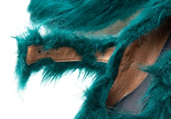 ジェフリーキャンベルJeffrey Campbell モンスターファープラットフォームシューズ ブルーグリーン37(23.5) K-113760_008