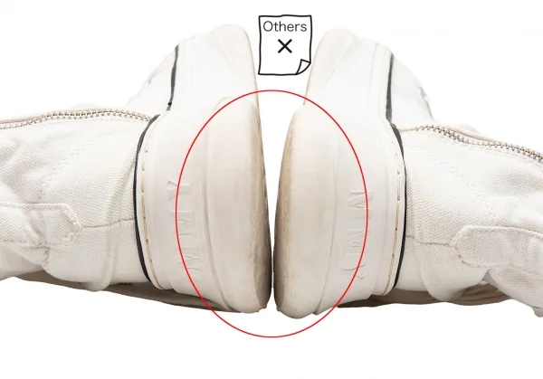 リミフゥ×ミハラヤスヒロLIMI feu×MIHARA YASUHIRO ねじれキャンバスハイカットスニーカー 白37(23.5) K-113763_014