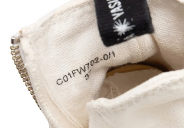 リミフゥ×ミハラヤスヒロLIMI feu×MIHARA YASUHIRO ねじれキャンバスハイカットスニーカー 白37(23.5) K-113763_019