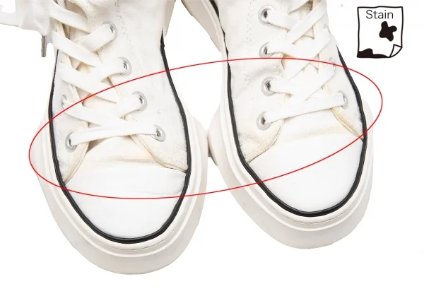 リミフゥ×ミハラヤスヒロLIMI feu×MIHARA YASUHIRO ねじれキャンバスハイカットスニーカー 白37(23.5) K-113763_006