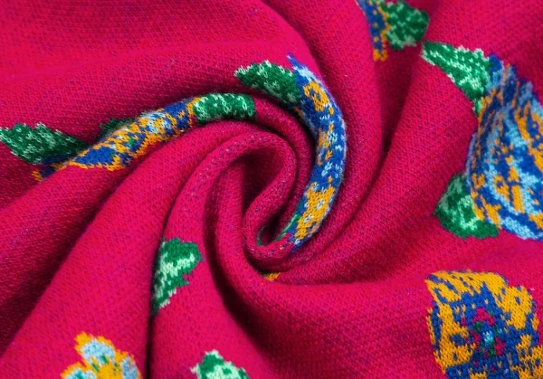 ケンゾーKENZO サイケデリックフラワージャガードニットセーター ピンクマルチM K-113765_010