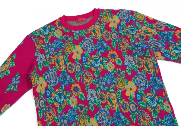 ケンゾーKENZO サイケデリックフラワージャガードニットセットアップ ピンクマルチM K-113767_004