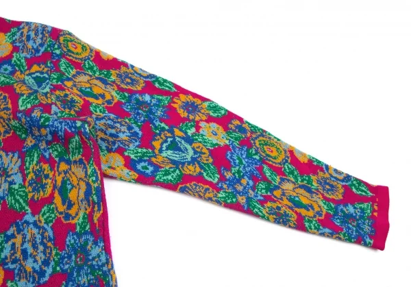 ケンゾーKENZO サイケデリックフラワージャガードニットセットアップ ピンクマルチM K-113767_006