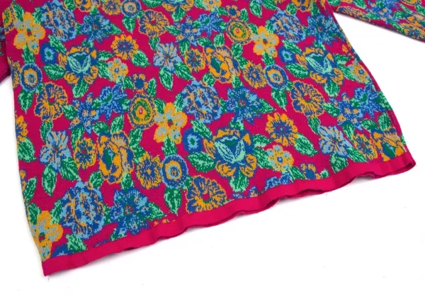 ケンゾーKENZO サイケデリックフラワージャガードニットセットアップ ピンクマルチM K-113767_008