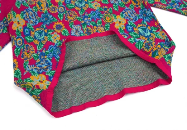 ケンゾーKENZO サイケデリックフラワージャガードニットセットアップ ピンクマルチM K-113767_009