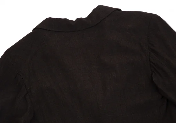 ローブドシャンブル コムデギャルソンrobe de chambre COMME des GARCONS 染めレーヨンウールモーニングジャケット 黒こげ茶M位 K-113791_012