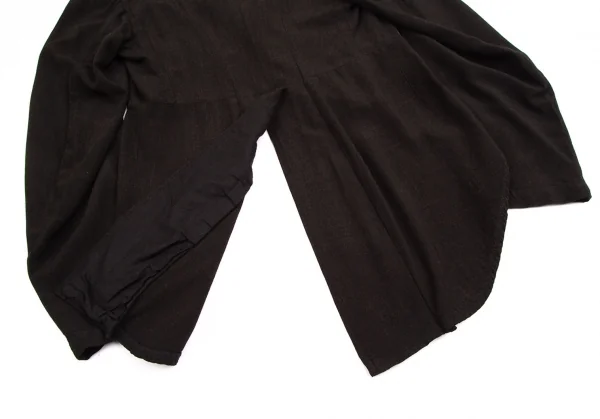 ローブドシャンブル コムデギャルソンrobe de chambre COMME des GARCONS 染めレーヨンウールモーニングジャケット 黒こげ茶M位 K-113791_013