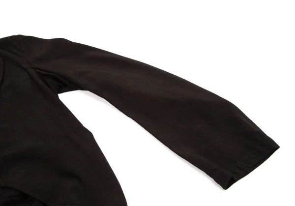 ローブドシャンブル コムデギャルソンrobe de chambre COMME des GARCONS 染めレーヨンウールモーニングジャケット 黒こげ茶M位 K-113791_007