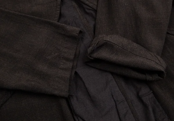 ローブドシャンブル コムデギャルソンrobe de chambre COMME des GARCONS 染めレーヨンウールモーニングジャケット 黒こげ茶M位 K-113791_008