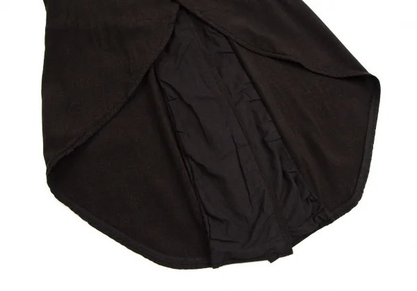 ローブドシャンブル コムデギャルソンrobe de chambre COMME des GARCONS 染めレーヨンウールモーニングジャケット 黒こげ茶M位 K-113791_009