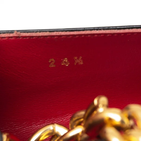 コムデギャルソンCOMME des GARCONS チェーンストラップベルトパテントレザーポインテッドトゥシューズ 黒24.5 K-113799_013