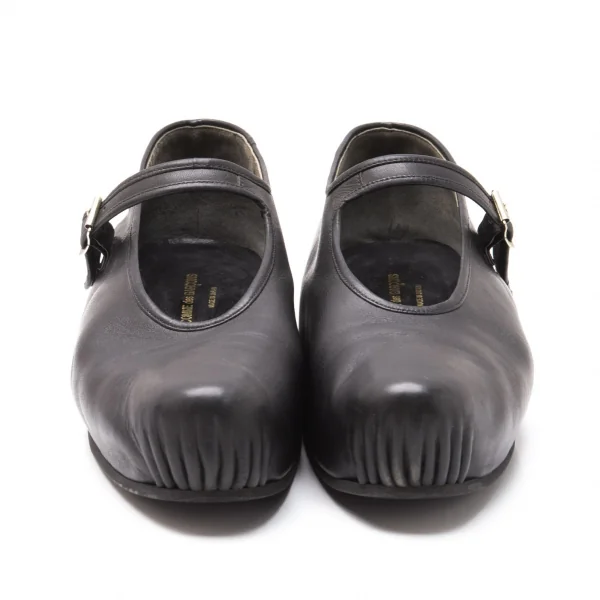 コムデギャルソンCOMME des GARCONS レザートゥギャザーメリージェーンシューズ 黒24.5 K-113800_002