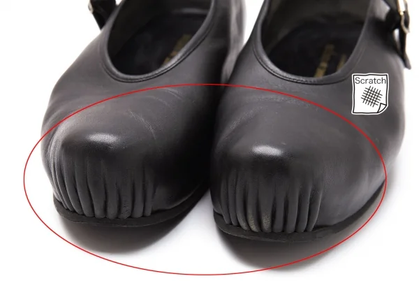 コムデギャルソンCOMME des GARCONS レザートゥギャザーメリージェーンシューズ 黒24.5 K-113800_003