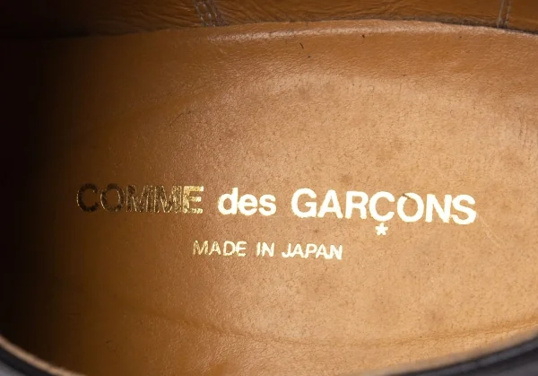 コムデギャルソンCOMME des GARCONS レザーウイングチップシューズ 黒24.5 K-113803_013