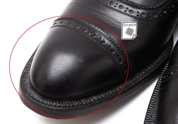 コムデギャルソンCOMME des GARCONS レザーウイングチップシューズ 黒24.5 K-113803_004