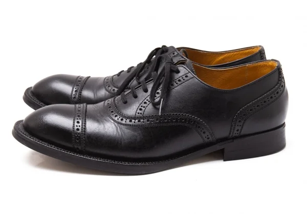 コムデギャルソンCOMME des GARCONS レザーウイングチップシューズ 黒24.5 K-113803_005