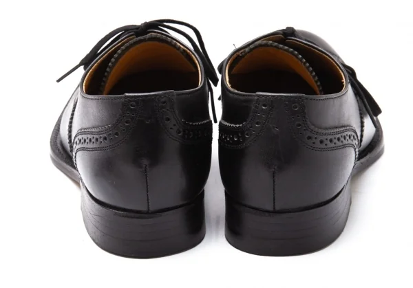 コムデギャルソンCOMME des GARCONS レザーウイングチップシューズ 黒24.5 K-113803_006