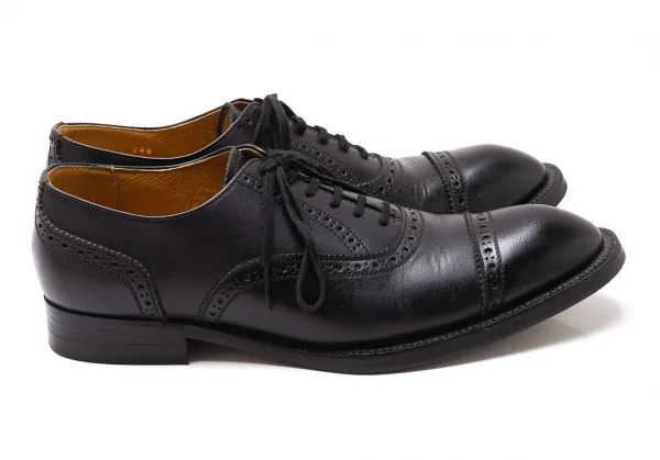 コムデギャルソンCOMME des GARCONS レザーウイングチップシューズ 黒24.5 K-113803_007