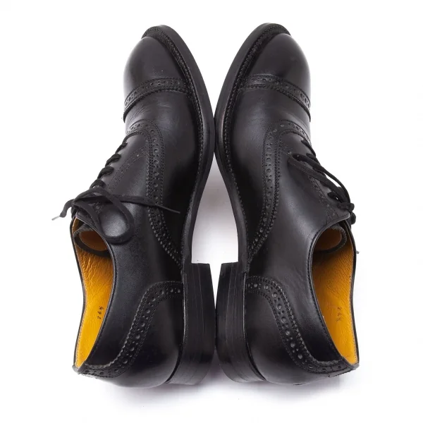 コムデギャルソンCOMME des GARCONS レザーウイングチップシューズ 黒24.5 K-113803_009