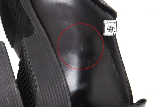 コムデギャルソンCOMME des GARCONS ホールデザインレザーシューズ 黒24.5 K-113804_011