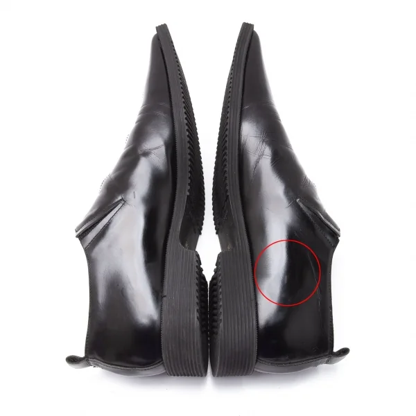 コムデギャルソンCOMME des GARCONS ホールデザインレザーシューズ 黒24.5 K-113804_012