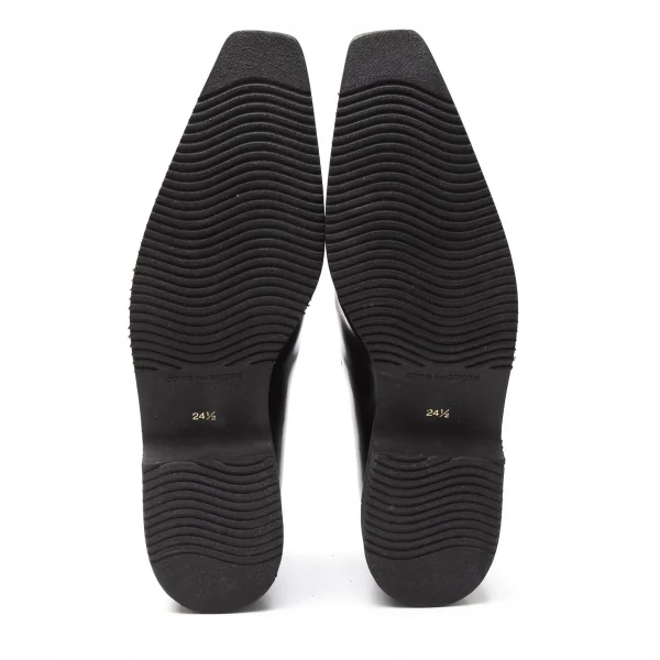 コムデギャルソンCOMME des GARCONS ホールデザインレザーシューズ 黒24.5 K-113804_013