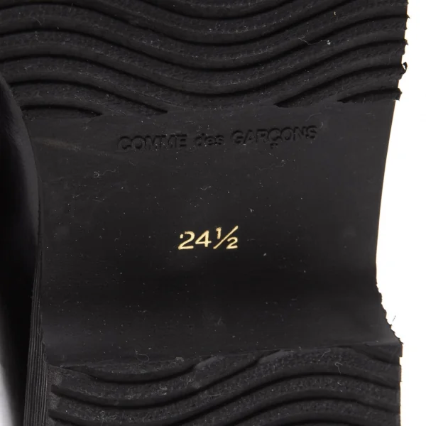 コムデギャルソンCOMME des GARCONS ホールデザインレザーシューズ 黒24.5 K-113804_014