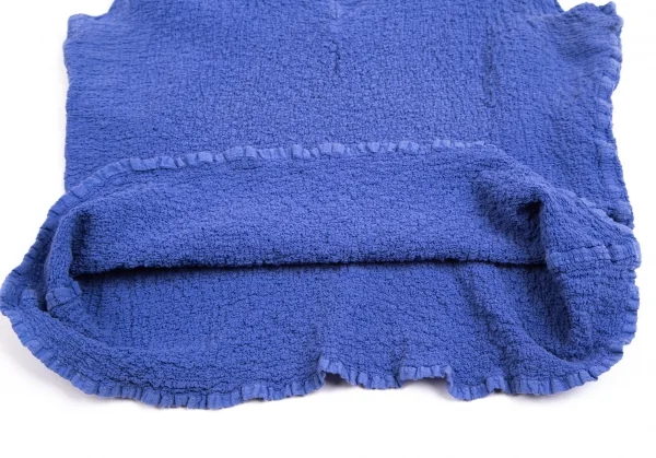 イッセイミヤケ ミーISSEY MIYAKE me カリフラワーVネックタンクトップ 青F K-113808_010