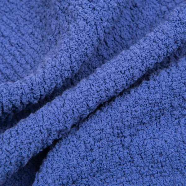 イッセイミヤケ ミーISSEY MIYAKE me カリフラワーVネックタンクトップ 青F K-113808_013