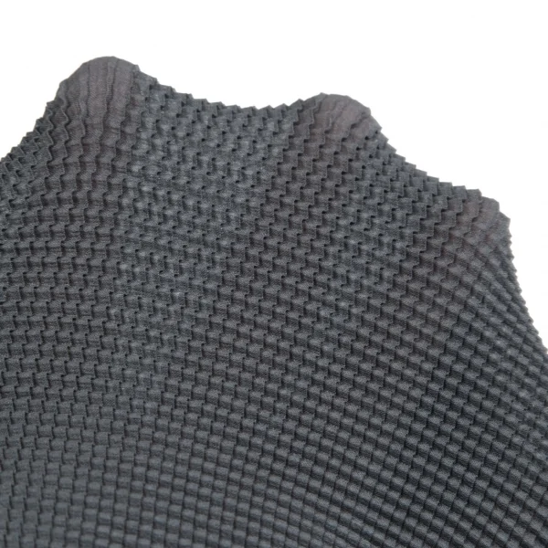 イッセイミヤケ ミーISSEY MIYAKE me ストレッチプリーツ5分袖カットソー チャコールF K-113814_013