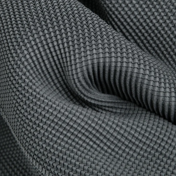 イッセイミヤケ ミーISSEY MIYAKE me ストレッチプリーツ5分袖カットソー チャコールF K-113814_014