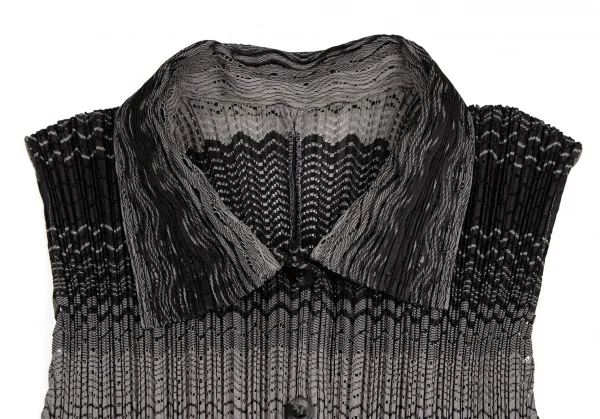 プリーツプリーズPLEATS PLEASE メッシュグラデーションボーダー