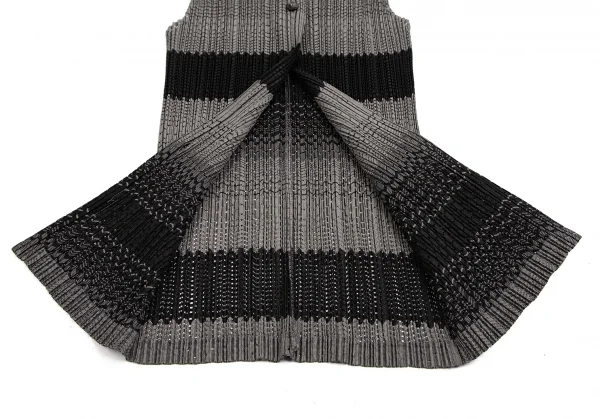 プリーツプリーズPLEATS PLEASE メッシュグラデーションボーダー