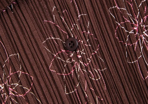 PLEATS PLEASE Floral Embroidery Pleats Shirt K-113848_005