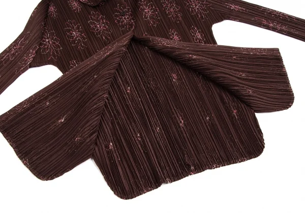 PLEATS PLEASE Floral Embroidery Pleats Shirt K-113848_009