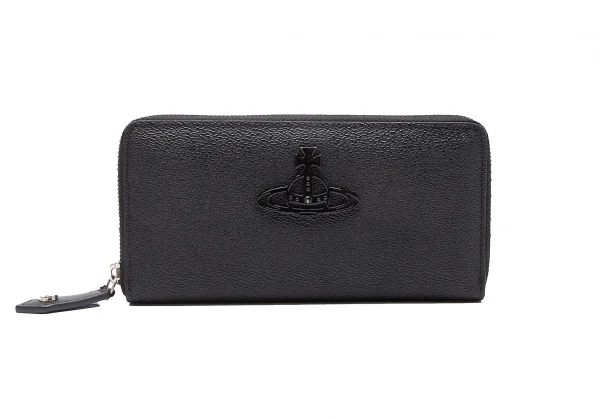 ヴィヴィアンウエストウッドVivienne Westwood ANNIE オーブラウンドジップ長財布 黒 K-113864_002