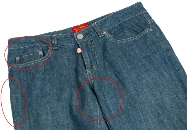 ヴィヴィアンウエストウッド レッドレーベルVivienne Westwood Red Label オーブ刺繍デニムパンツ 青3 K-113871_002